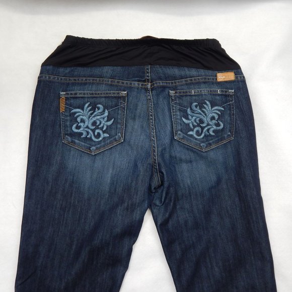 Paige Maternity Women's Laurel Canyon Low Rise Boot Cut Jeans  Size 32 - Picture 3 of 13